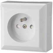 Jednoduchá zásuvka Z/U IP20 GAO white 20455