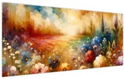 Obraz - Pestrofarebná lúka (120x50 cm)