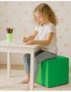 Sedací vak taburetka kocka zelená EMI