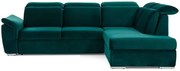 Rohová sedacia súprava LOTA, pravá, zelená (kronos19)