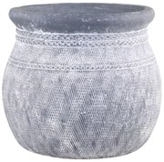 Šedý antik cementový obal na kvetináč so vzorom Cholet L - Ø 32*29cm