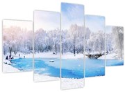 Obraz - Ľadové jazero (150x105 cm)