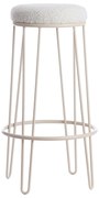 Krémovobiela čalúnená barová stolička (výška sedadla 73 cm) Alice – Light &amp; Living