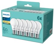 SADA 6x LED Žiarovka Philips E27/8W/230V 2700K