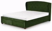Posteľ Sabrina 160 zelená/orech