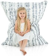 Hudobný vankúš XL/XXL – biely s motívom nôt Veľkosť: XL