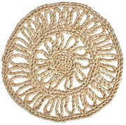 Prírodné slamené okrúhle prestieranie so vzorom - Ø 30*1 cm