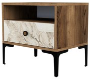 Nočný stolík Lizbon Walnut White