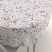 Biante Dekoračný oválny obrus Leona LN-163 Jesenné vetvičky na bielom 50x100 cm