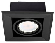 Podhľadové svietidlo Blocco, 1x čierne kovové tienidlo, (možnosť polohovania), b