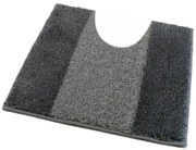 ROUTNER Kúpeľňová predložka ATHENA Sivá 10306 - Sivá / 50 x 50 cm WC s výkrojom 10306