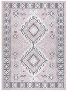 Kusový koberec Sion Sisal Aztec 3007 pink/ecru – na von aj na doma, 80x150, ružová, chodba / predsieň, Dywany Łuszczów