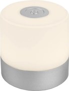 Briloner -LED stmievateľná nabíjateľná dotyková vonkajšia stolná lampa LED/2W/5V 2700K IP44 matný chróm