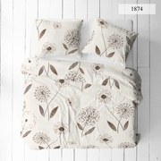 KREPOVÉ OBLIEČKY KORALOVE 140X200 CM, 1KS 70X80 CM KVETY