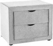 SI ET-002 Sametová nočná skrinka sivý