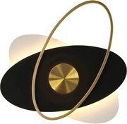 Toolight Toolight, LED nástenné svietidlo 8W APP1432-CW, čierna-zlatá-biela, OSW-03500