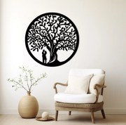 Drevený strom Lásky - Čierna