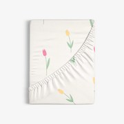 Goldea bavlnená napínacia plachta - tulipány 140 x 200 cm