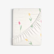 Goldea bavlnená napínacia plachta - tulipány 80 x 160 cm
