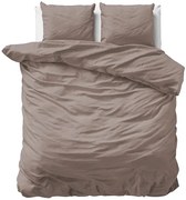 Saténové posteľné obliečky Deluxe 200x220 cm - hnedé