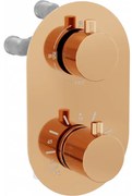 Mexen KAI - 3-VÝSTUPOVÁ PODOMIETKOVÁ SPRCHOVÁ BATÉRIA, ružové-zlato, 77602-60