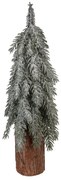 Vianočné dekorácie ihličnatý stromček na dreve - Ø 15*44 cm