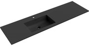 Mexen Otis, umývadlo zapustené do dosky, ľavé, 161 × 46,5 cm, čierna matná, 25181671L