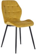 PROXIMA.store - Čalúnená jedálenska stolička LUCKY FARBA: horčicová, FARBA NÔH: čierna