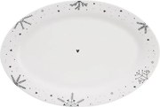 Porcelánový servírovací tanier oválny VLOČKA