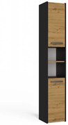 Kúpeľňová skrinka S30 170 cm antracit/dub artisan