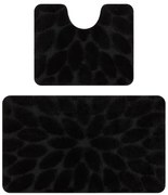 Sada kúpeľňových koberčekov SUPREME STONES kamienky, čierna