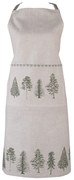 Béžová bavlnená zástera so stromčekmi Natural Pine Trees - 70*85 cm