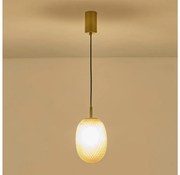 Luster na lanku 1xE14/25W/230V hnedá pr. 15 cm