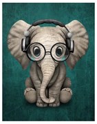 783523 NORIMPEX 5D Diamantová mozaika - Music Elephant
