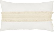 Boho obdĺžnikový vankúš s čipkou vanilka 35×60cm