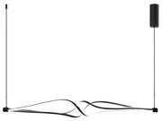 LED Luster na lanku TWISTER LED/56W/230V čierna