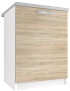 Kuchynská skrinka Belini spodná 60 cm dub sonoma s pracovnou doskou  TOR SD60/0/WT/DS/0/T
