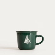 Hrnček SOLENE s vianočným stromčekom, zelený 761607 300 ml