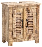 furniture-nabytek.cz - Masívna skrinka pod umývadlo Caribou z mangového dreva, lakovaná, hnedá – 52×30×60 cm