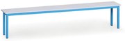 Šatníková lavica, sedák - lamino, dĺžka 2000 mm, modrá