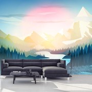 Fototapeta - Horské údolie (147x102 cm)