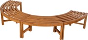 Lavica Male 250 cm polkruhová bez operadla - teak