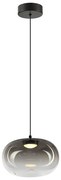 Závesné svietidlo Vaso, 1x grafitové sklenené tienidlo, (fi 18cm), b
