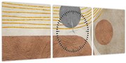 Obraz - Moderná koláž (s hodinami) (90x30 cm)