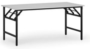 Konferenčný stôl FAST READY, 160x80 cm, čierna podnož, biela