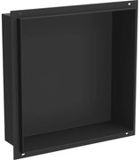 Mexen X-Wall-NR, polička na zapustenie pod obklad bez goliera 30 x 30 cm, čierna matná, 1971303010
