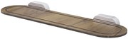 BISK Erga Bergen, kúpeľňová polička 450x125x40 mm, chróm-hnedá, ERG-07056