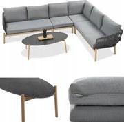 Zostava záhradného nábytku Paris Caffe Veľký rohový gauč Konferenčný stolík na terasu