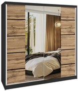 Šatníková skriňa SERENITY 200 cm dub wotan ME SERENITY SZP5/0/B/DW/0/HIAL