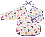 Podbradník/zástera s rukávmi - motýle